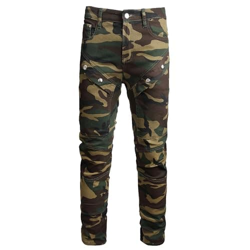 Slim Fit Men's Ripped Stretch Jeans
