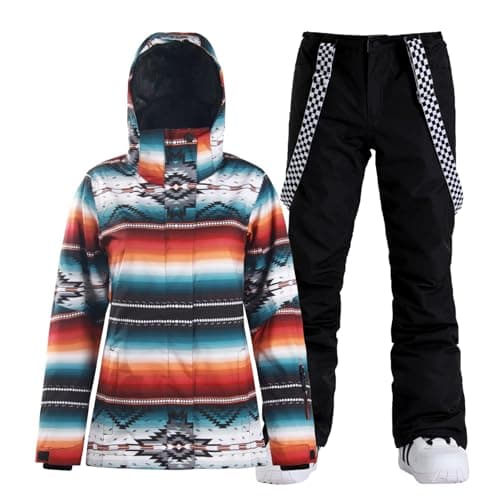IMPHUT Women's Ski Jacket & Pants Snowsuit Insulated Warm Waterproof Windproof