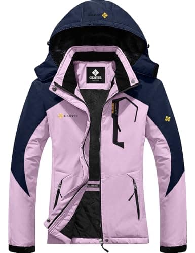 GEMYSE Women's Waterproof Winter Ski Jacket with Hood