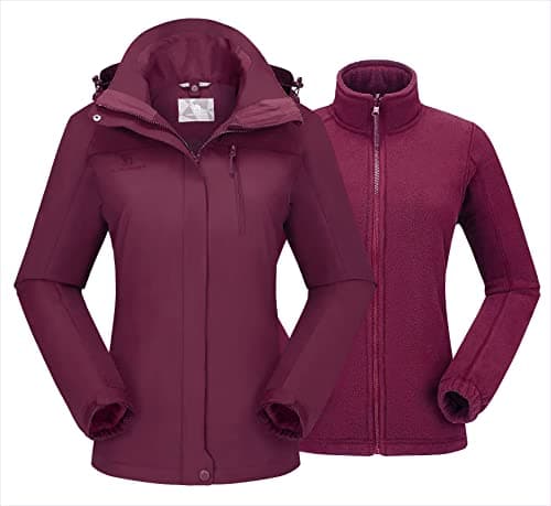CAMEL CROWN Women's Waterproof 3-in-1 Winter Ski Jacket