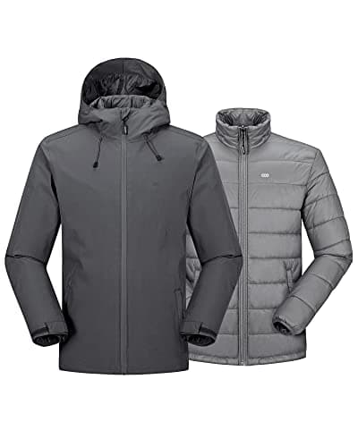 Men's 3-in-1 Waterproof Ski Jacket for Winter Sports