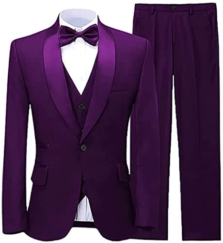 Elegant Men's Slim Fit 3-Piece Suit with Blazer and Pants Set