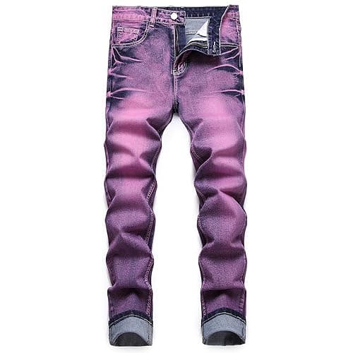 Men's Slim Fit Stretch Jean Blue Or Black Comfortable Soft Ripped Pants Demin