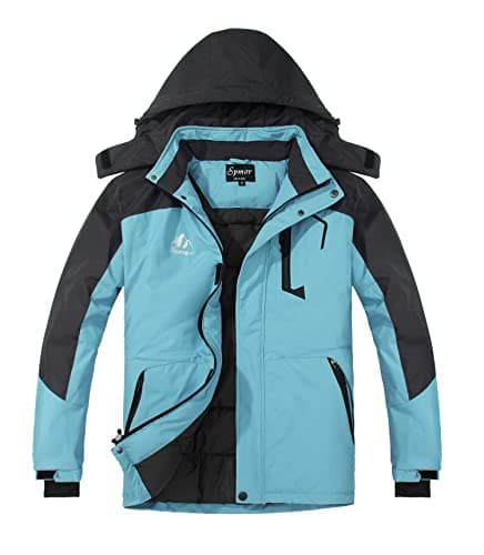 Spmor Women's Waterproof Hooded Ski and Snowboard Jacket for Winter