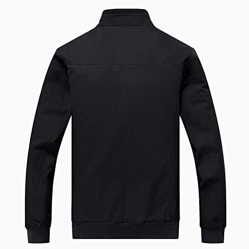 CRYSULLY Men's Casual Windbreaker Jacket with Cargo Pockets