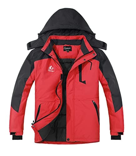 Spmor Women's Waterproof Hooded Ski and Snowboard Jacket for Winter