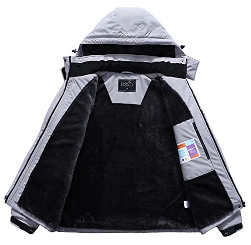 Pooluly Women's Ski Jacket Winter Waterproof Windbreaker Hooded Raincoat Snowboarding Jackets