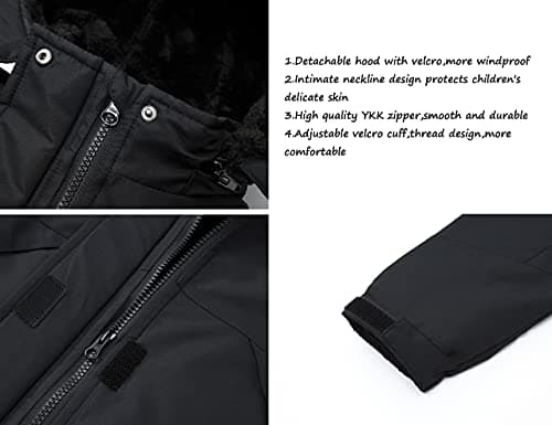 WULFUL Girl's Waterproof Ski Jacket Winter Snow Coat