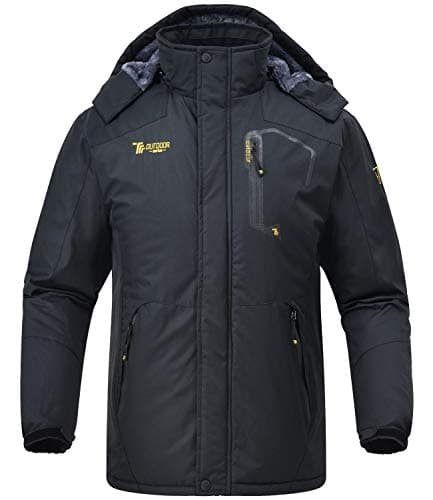Rdruko Men's Waterproof Insulated Fleece Ski Jacket for Winter Mountaineering