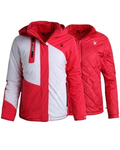 Spyder Women's Reversible Insulated Snow Ski Jacket - 3 Looks in 1 (S-XL)