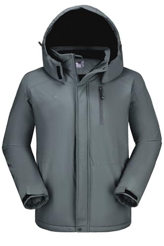 CAMELSPORTS Mens Winter Waterproof Snow Ski Jacket with Faux Fur Hood
