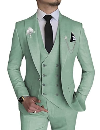 Slim Fit Double Breasted Men's Suit for Wedding and Events