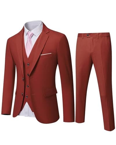 YND Men's Slim Fit 3 Piece Suit Set