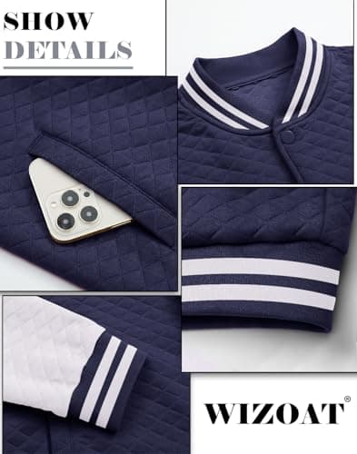 Mens Lightweight Causal Waffle Bomber Jacket