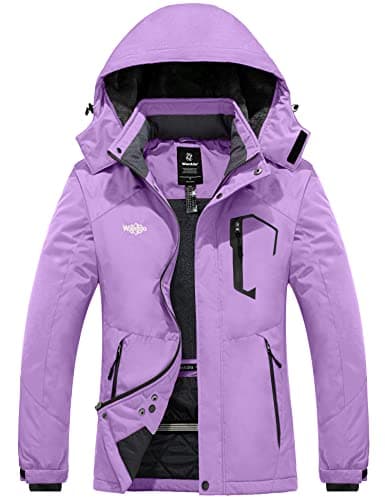 wantdo Women's Waterproof Winter Ski Jacket Mountain Rain Coat