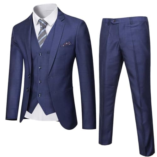 YND Men's Slim Fit 3 Piece Suit Set