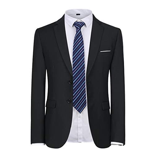 Cloudstyle Men's Slim Fit 2 Piece 2 Button Dress Suit Blazer & Pants Set