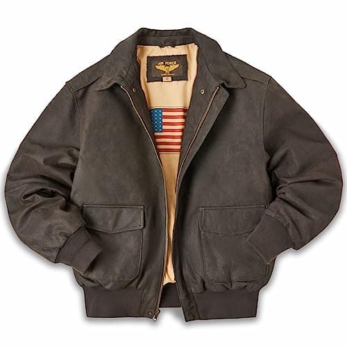 Landing Leathers Men's Big & Tall Air Force A-2 Leather Flight Jacket