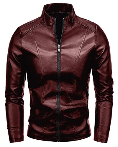 Fairylinks Men's Casual Faux Leather Jacket for Fall Winter Comfort and Style
| Fairylinks Men's Casual Faux Leather Jacket Practical for Work and Casual Wear
| Fairylinks Men's Casual Faux Leather Jacket Stylish Design with Multiple Pockets