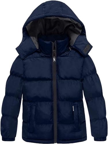 Wantdo Boys' Winter Warm Waterproof Puffer Jacket with Hood