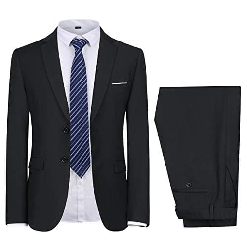 Cloudstyle Men's Slim Fit 2 Piece 2 Button Dress Suit Blazer & Pants Set