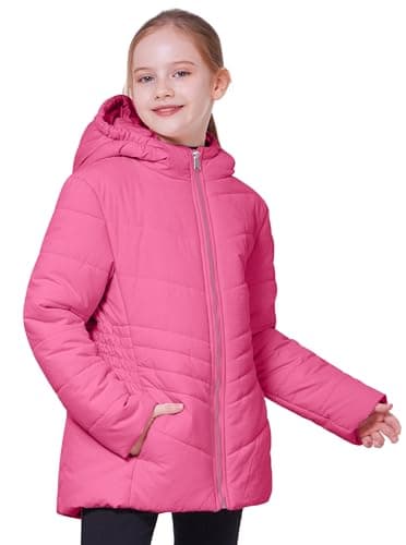 WULFUL Girl's Winter Waterproof Warm Hooded Parka Jacket