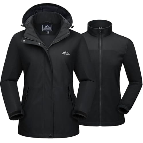 MAGCOMSEN Women's 3-in-1 Water Resistant Ski Jacket Winter Snow Coat