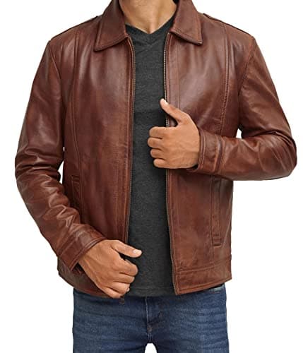 Blingsoul Black Men's Real Lambskin Leather Jacket