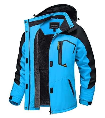 TACVASEN Women's Winter Waterproof Ski Jacket with Hood and Fleece Liner