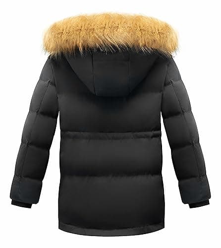 Boys' Winter Coat with Hood and Fleece Lining