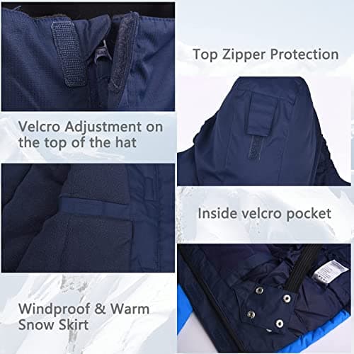 YingjieBoy Kids Waterproof Snowboarding Jacket, Warm Fleece Lined