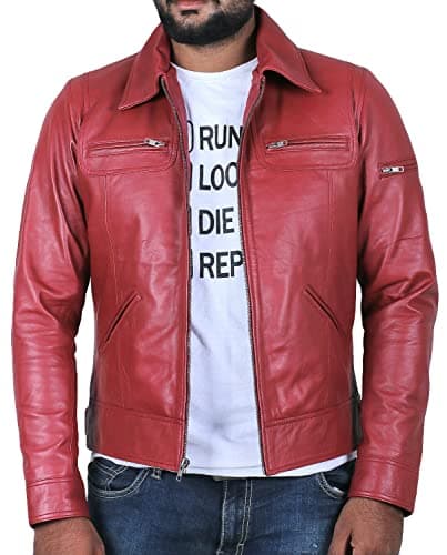 Laverapelle Men's Genuine Lambskin Leather Black Biker Jacket