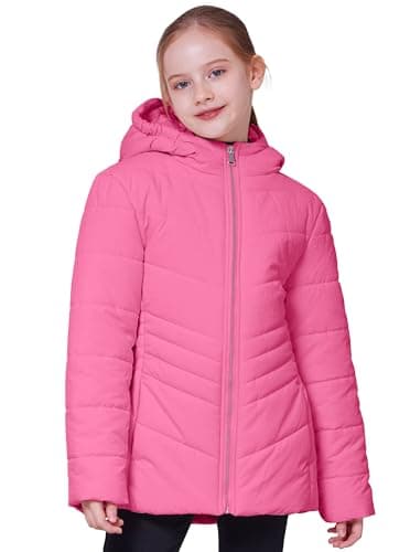 WULFUL Girl's Winter Waterproof Warm Hooded Parka Jacket