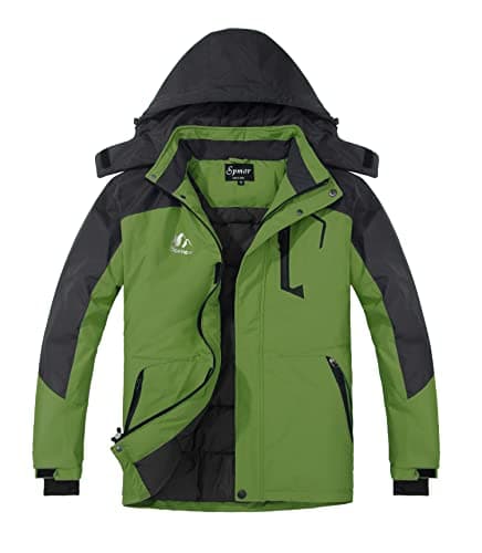 Spmor Men's Waterproof Hooded Ski Jacket Winter Snowboard Coat