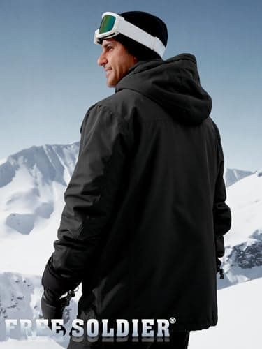 Men's Waterproof Ski Snow Jacket with Hood