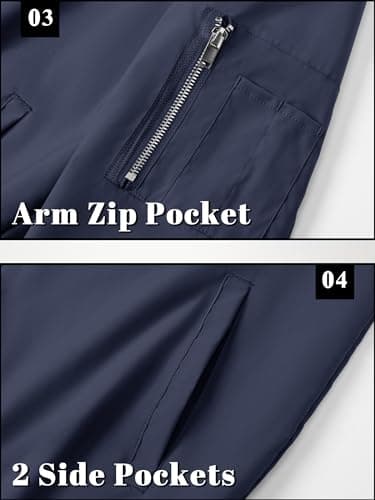 TACVASEN Men's Lightweight Bomber Jacket with Zip Up Pocket