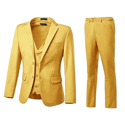 Slim Fit 3-Piece Men's Business Suit for Wedding, Prom, and Business Events