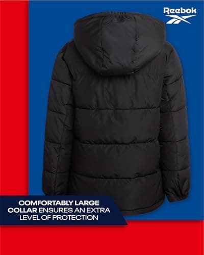 Reebok Boys' Heavyweight Winter Puffer Coat - Weather Resistant Ski Jacket (Ages 8-20)