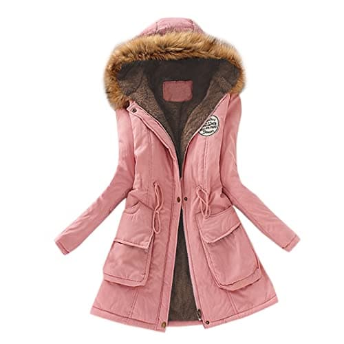 YMADREIG Women's 2023 Trendy Fleece Lined Hooded Winter Coat