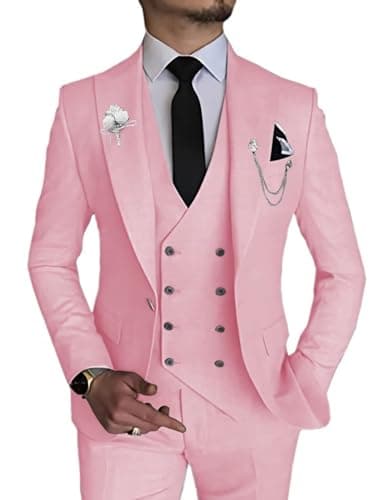 Slim Fit Double Breasted Men's Suit for Wedding and Events