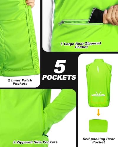 Men's Waterproof Long Sleeve Cycling Jacket 33,000ft Reflective Vest