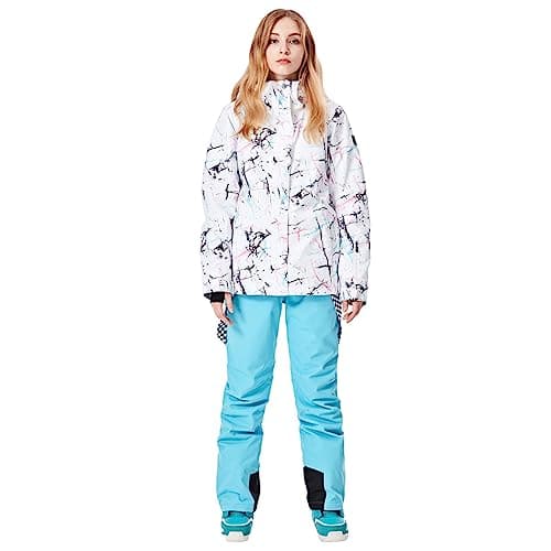 GS Women's Snowing Windproof Waterproof Insulated Ski Jacket & Pants Set