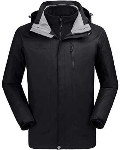 CAMEL CROWN Men's 3 in 1 Waterproof Winter Snow Jacket Windproof Hooded
