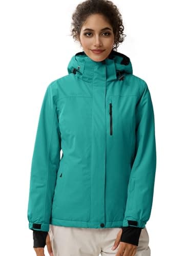 Women's Waterproof Ski Snow Jacket with Fleece Lining