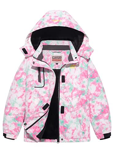 Warm Waterproof Ski Jacket for Girls