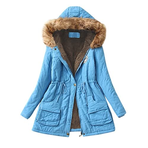 YMADREIG Women's 2023 Trendy Fleece Lined Hooded Winter Coat