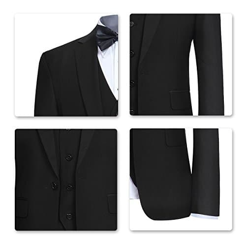YFFUSHI Men's Slim Fit 3 Piece Business Wedding Prom Suit
