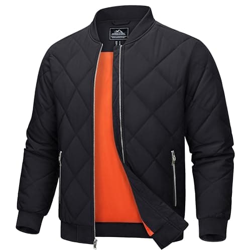 MAGCOMSEN Men's Zip-Up Bomber Jacket