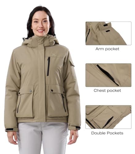 CAMEL CROWN Women's Waterproof Winter Ski Jacket