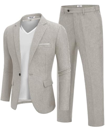 COOFANDY Men's Classic Fit 2-Piece Suit Set for Casual or Business Wear